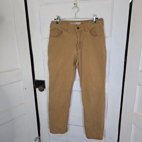 Carhartt Other - Carhartt BN2517 M Mens Relaxed Fit Canvas 5 Pocket Work Pants‎ Khaki 32x30